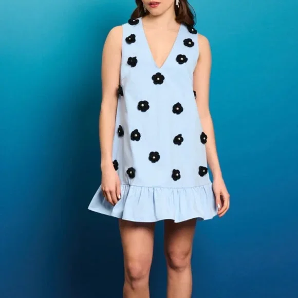 Sister Jane Capri Crochet Flower Mini Dress - Picture 2 of 5